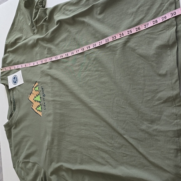 NWT Life Is Good Graphic  Mountains Short Sleeve Tshirt Green Size XXL - Picture 11 of 15